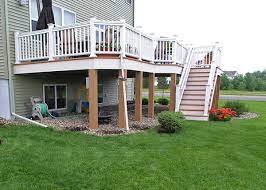 Deck Vs Patio Steps Down From House