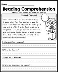Printable exercises with short passages. Free First Grade Reading Comprehension Passages Set 1 By Kaitlynn Albani