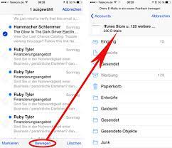 Mail auf dem iPhone: Alle E-Mails in einem Postfach auswählen und  verschieben › iphone-ticker.de