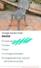 Cast Iron Vintage Garden Chair Set