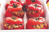 baked tuna filled tomatoes