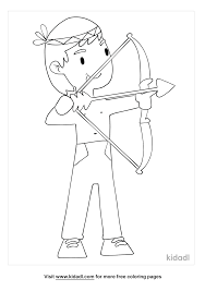 Plains tribe history and printables Native American Boy With Bow And Arrows Coloring Pages Free People Coloring Pages Kidadl
