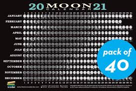 Only when the moon, earth and the sun are perfectly aligned is the moon 100 percent full, and that alignment produces a lunar eclipse. 2021 Moon Calendar Card 40 Pack Lunar Phases Eclipses And More Long Kim 9781615196791 Amazon Com Books