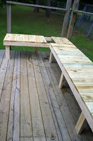 Attached is a pic of two patio benches i made using your plans as a guide. Outdoor Bench For Our Deck Diy Wood Working Project Tutorial