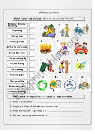 The environment plays an important role in the existence of life on the planet earth. Environment Conservation Esl Worksheet By Nrichani