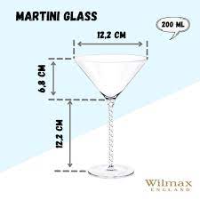 Martini Glass Set Of 2 In Colour Box Wl