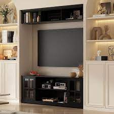 Fufu Gaga Gray Wooden Tv Stand Fits Tv