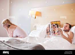 young couple, bed, porn, porno, pornographic magazine, erotic Stock Photo -  Alamy