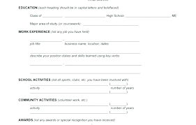 Printable Resume Outline Download Them Or Print