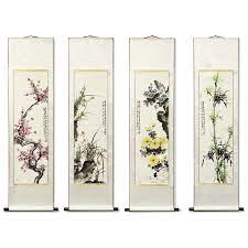 Chinese Painting Flowers Chinese Wall