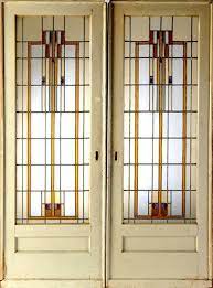 French Doors Interior Stained Glass Door