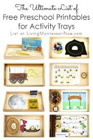 Preschool Printables For Activity Trays