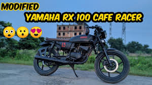 yamaha rx100 modified in cafe racer