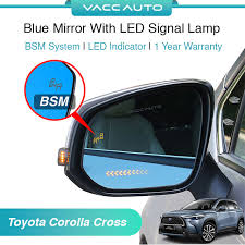 Vacc Auto Bsm Blue Mirror With Led