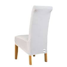 Cream Crushed Velvet Chair Cover Xl