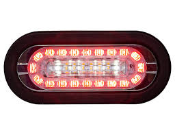 Combination 6 Inch Led Stop Turn Tail Backup And Amber Strobe Light Buyers Products