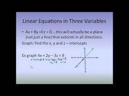 Graphing Linear Equations In Three