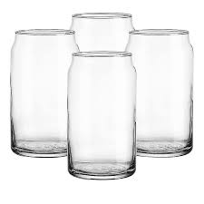 Drinking Glasses 4pc Can Shaped Glass
