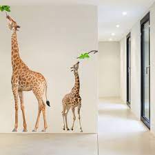 Home Design With Giraffe Wall Decals