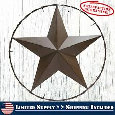 brown metal texas barn star