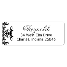 Black And White Decorative Framed Return Address Labels