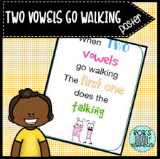 Two Vowels Go Walking Poster Worksheets Teachers Pay