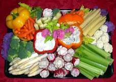 What are the examples of crudités?