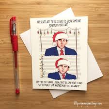 Funny Michael Office Christmas Card Festive Christmas Gift Etsy