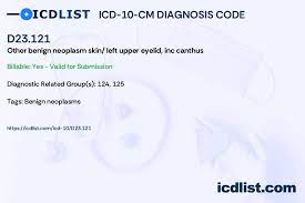 icd 10 cm diagnosis code d23 121