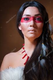 american indian with face camouflage