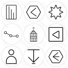 Photostock Vector Set Of Simple Editable Icons Such As User