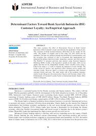 pdf determinant factors toward bank