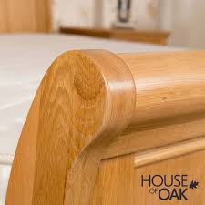 lyon oak 5ft king size sleigh bed