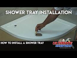 shower tray install on mortar