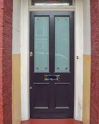 Purple Victorian Door Etched Glass With