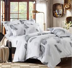 White Bedding Set Feather Duvet Cover