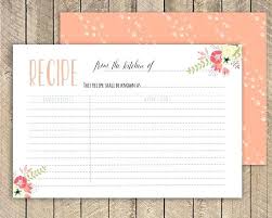 Free Printable Recipe Cards For Bridal Shower Inspirational Blank