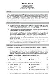 Cv Examples Uk Personal Profile Professional For Resume Statement