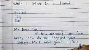 how to write a letter to friend