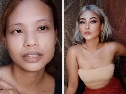 asian makeup changes appearance