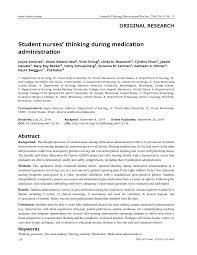 pdf student nurses thinking during