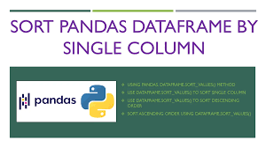 pandas sort by column values dataframe