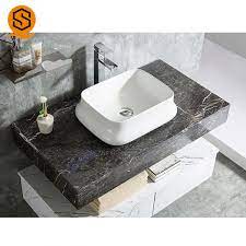 Elements 30 inch douglas classic black bathroom vanity, mdf vanity features a sleek black finish, clean lines and tapered feet to give a modern feel. China Wall Hung Black Marble Look Bathroom Vanity Top Vanity Counter Bathroom Tops With Luxury Design China Vanity Top Vanity Bathroom
