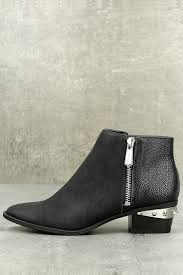 Holt Black Leather Ankle Boots