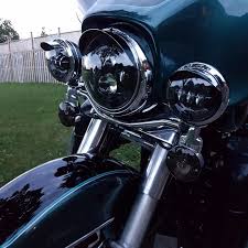 7 Black Motorcycle Daymaker Led Headlight 2pcs 4 5 Fog Lights Street Glide Harley Davidson Street Glide Harley Davidson
