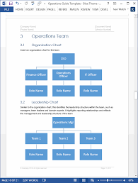 operations plan template ms office