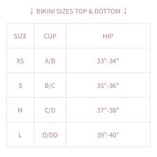 Bikini Top And Bottom Size Chart