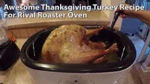 cook a turkey with a rival roaster oven