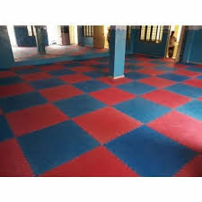 red blue kabaddi floor mat