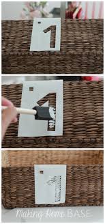 Updated Storage Baskets With Stain And